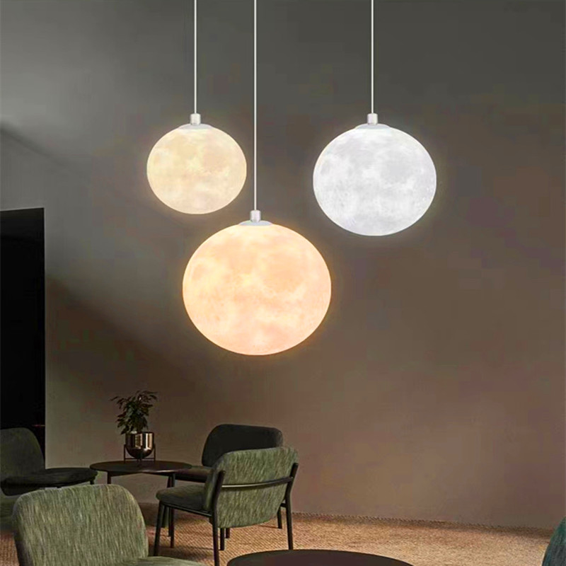 Hall Commercial Printing - 3D Printing Moon Chandelier Simple Bedroom