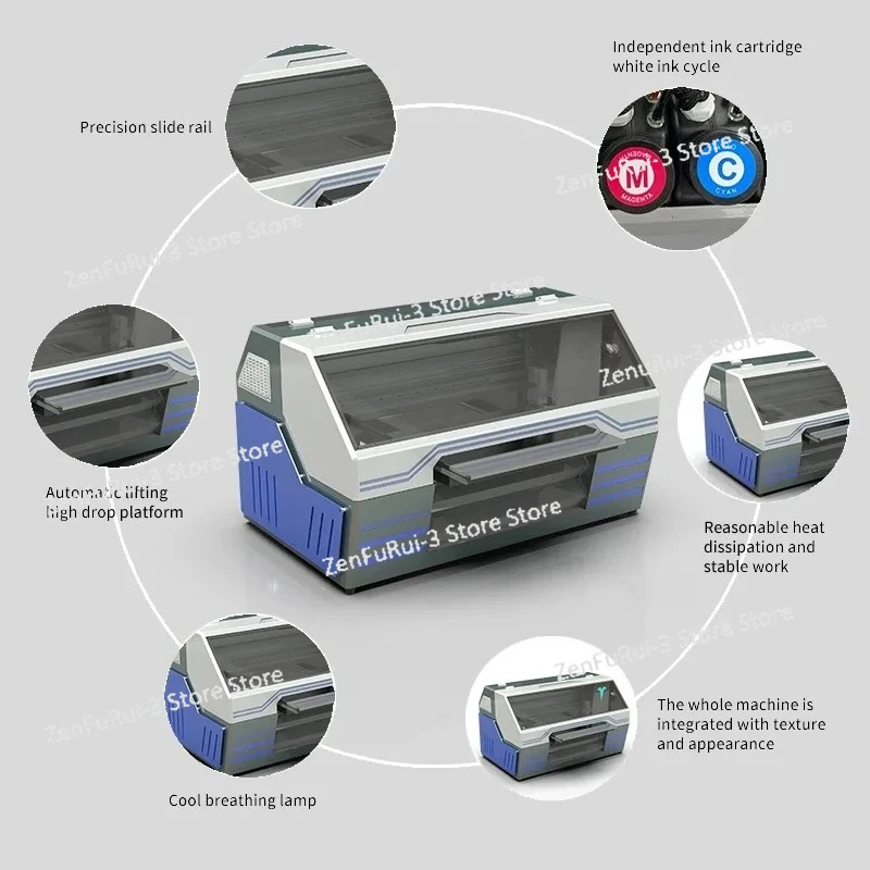 A2 Size UV Flatbed Printer 3D  - đánh giá và giá Uv Flatbed Printer