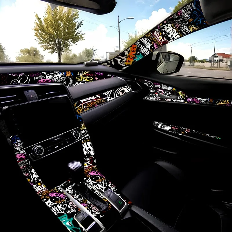 Graffiti Pattern Car Interior  - đánh giá và giá Embroidery Digitizing Software
