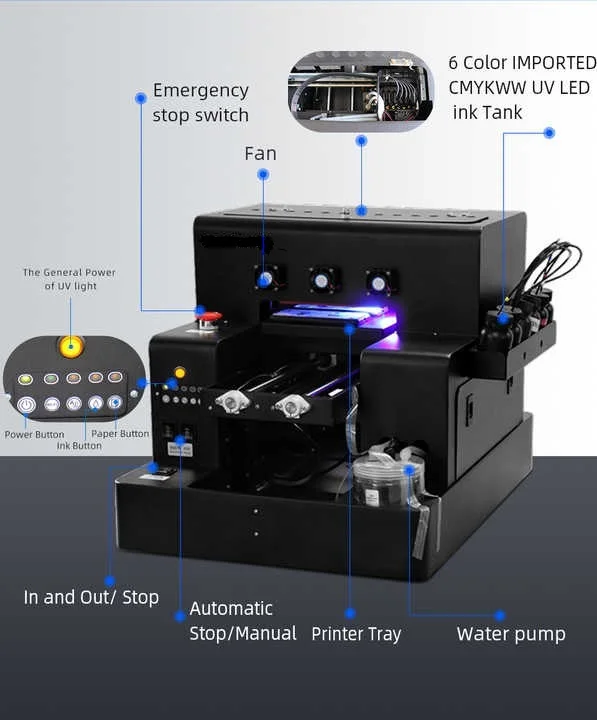 Irtop UV LED Printer A4 UV Fla - đánh giá và giá Uv Flatbed Printer